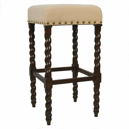 GUEST ROOM 30 in. Remick Bar Stool Espresso & Linen GU2549224